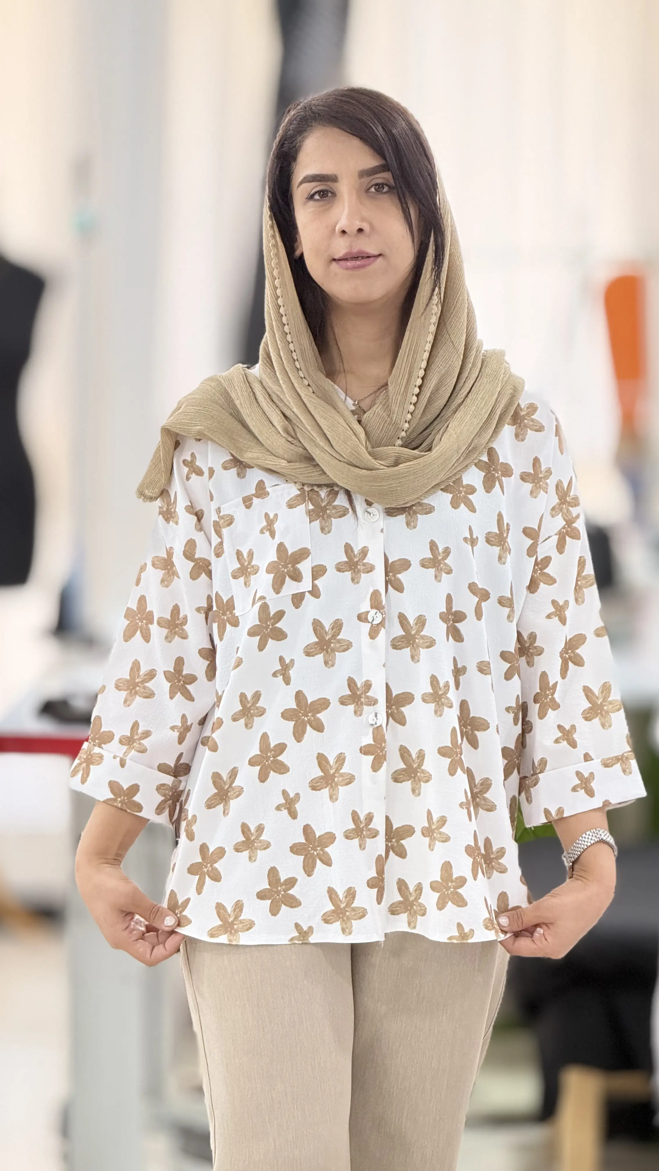 شومیز گل گلی پرس